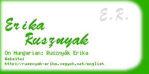 erika rusznyak business card